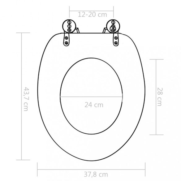 2 db régi famintás MDF WC-ülőke lassan csukódó fedéllel
