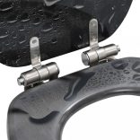 2 db vízcsepp mintás MDF WC-ülőke lassan csukódó fedéllel