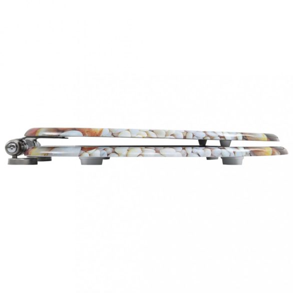 2 db kavicsmintás MDF WC-ülőke lassan csukódó fedéllel