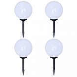 4 db kültéri gyalogjáró LED-lámpa cölöppel 30 cm