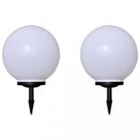 2 db kültéri gyalogjáró LED-lámpa cölöppel 40 cm