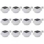 12 darab fehér kültéri napelemes LED kerítéslámpa