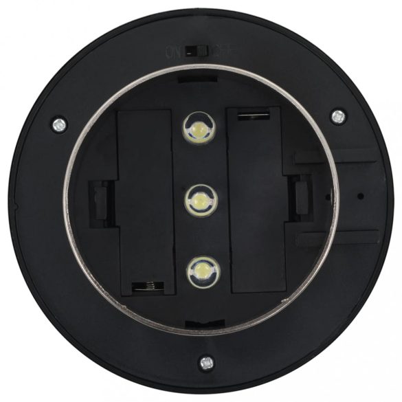 12 db fehér kerek kültéri napelemes LED lámpa 12 cm