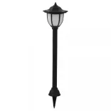 6 db fekete kültéri napelemes LED lámpa