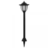 6 db fekete kültéri napelemes LED lámpa