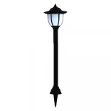 6 db fekete kültéri napelemes LED lámpa