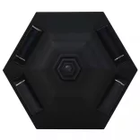 6 db fekete kültéri napelemes LED lámpa