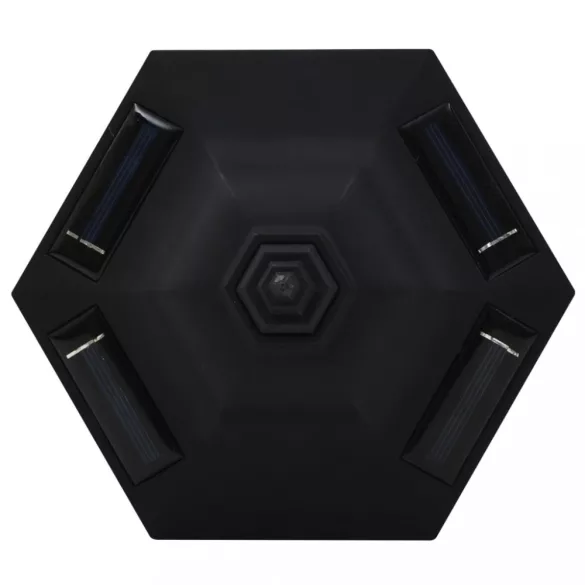 6 db fekete kültéri napelemes LED lámpa