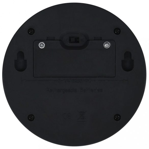 24 db fekete kerek kültéri napelemes LED falilámpa