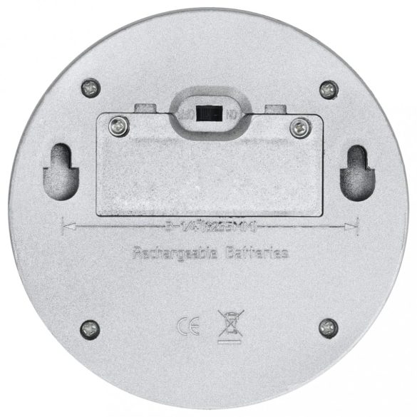 24 db ezüstszínű kerek kültéri napelemes LED falilámpa