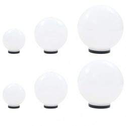 6 db-os LED gömblámpa-szett 20/30/40 cm PMMA