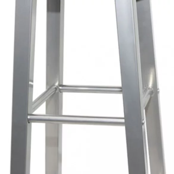 4 db ezüst és barna MDF bárszék