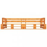 2 személyes mézbarna fa kerti raklapkanapé