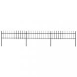 fekete acélkerítés lándzsás tetejű 537 x 60 cm