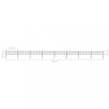 fekete acélkerítés lándzsás tetejű szegéllyel 1426 x 60 cm