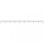 fekete acélkerítés lándzsás tetejű 1603,5 x 60 cm