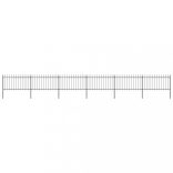 fekete acélkerítés lándzsás tetejű szegéllyel 1070 x 100 cm