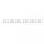 fekete acélkerítés lándzsás tetejű szegéllyel 1248 x 100 cm