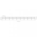 fekete acél kerti kerítés lándzsás tetejű 1603,5 x 100 cm