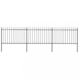 fekete acélkerítés lándzsás tetejű 537 x 120 cm
