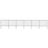 fekete acél kerti kerítés lándzsás tetejű 1070 x 150 cm