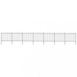 fekete acélkerítés lándzsás tetejű szegéllyel 1248 x 150 cm