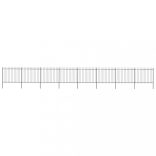 fekete acél kerti kerítés lándzsás tetejű 1426 x 150 cm