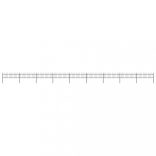 fekete acélkerítés karikás tetejű 1603,5 x 60 cm