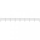 fekete acélkerítés karimás tetejű 1426 x 80 cm