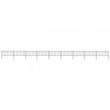 fekete acélkerítés karikás tetejű 1603,5 x 80 cm