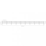 fekete acélkerítés karikás tetejű 1603,5 x 80 cm