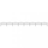 fekete lándzsahegy tetejű acélkerítés (1-1,25) x 13,6 m