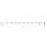 fekete lándzsahegy tetejű acélkerítés (1-1,25) x 13,6 m