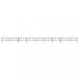 fekete acél kerti kerítés lándzsás tetejű 1603,5 x 125 cm