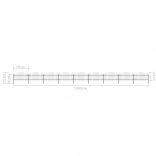 fekete acél kerti kerítés lándzsás tetejű 1603,5 x 125 cm