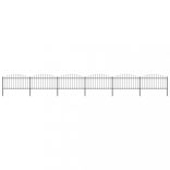 fekete acél kerti kerítés lándzsás tetejű 1070 x 150 cm