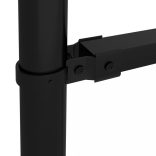 fekete acél kerti kerítés lándzsás tetejű 1426 x 150 cm