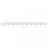 fekete acél kerti kerítés lándzsás tetejű 1603,5 x 150 cm