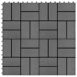 22 db (2 m2) szürke WPC teraszburkoló lap 30 x 30 cm