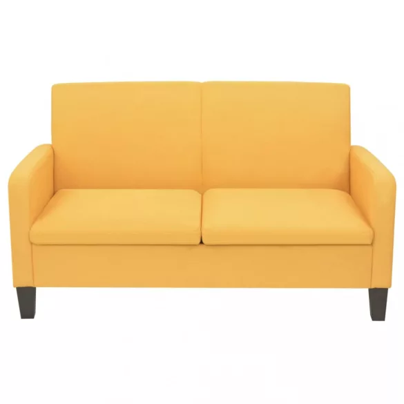 2-részes sárga szövet kanapészett