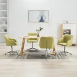 4 db zöld szövet forgó étkezőszék