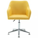 sárga szövetborítású forgó irodaszék