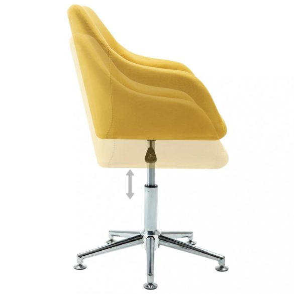 sárga szövetborítású forgó irodaszék