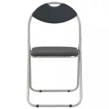 4 db fekete összecsukható műbőr étkezőszék