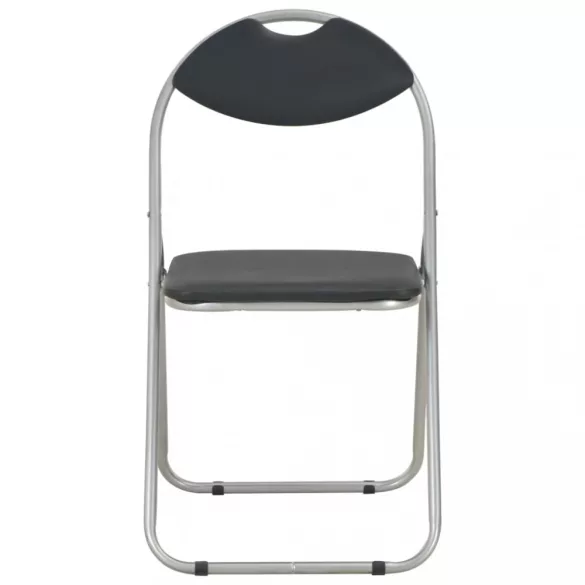 4 db fekete összecsukható műbőr étkezőszék