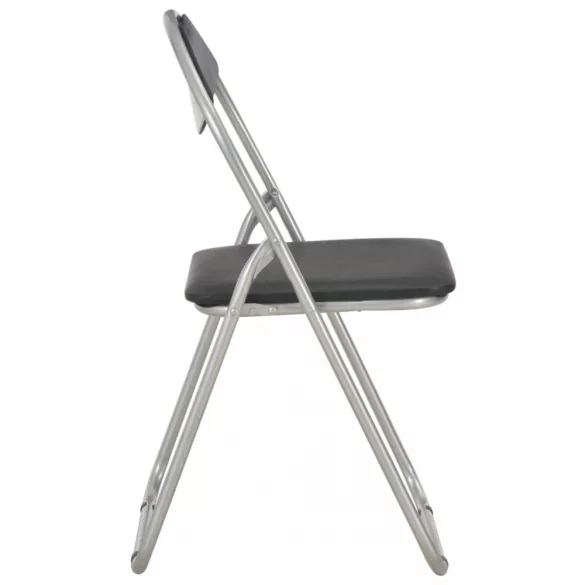 4 db fekete összecsukható műbőr étkezőszék