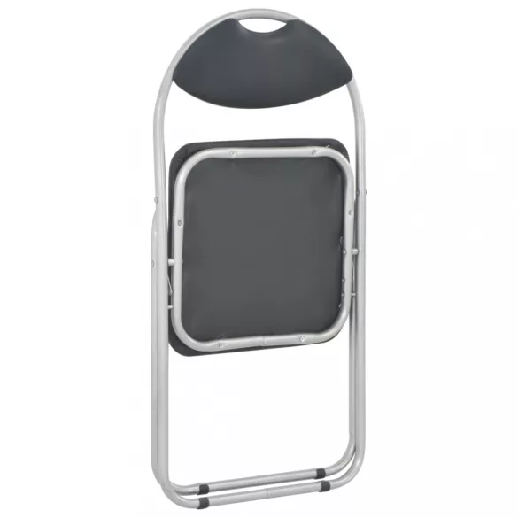 4 db fekete összecsukható műbőr étkezőszék