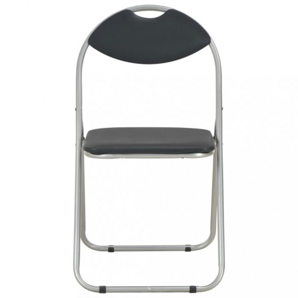 6 db fekete műbőr összecsukható étkezőszék