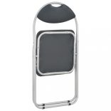 6 db fekete műbőr összecsukható étkezőszék