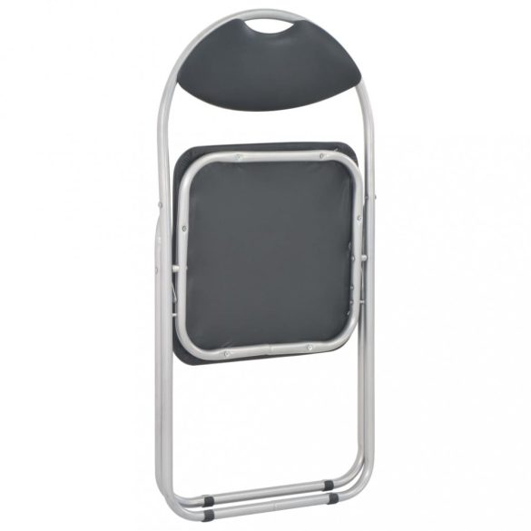 6 db fekete műbőr összecsukható étkezőszék